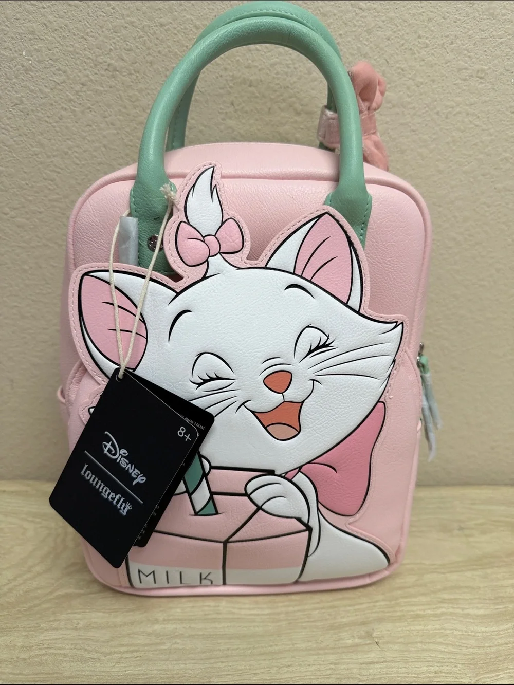 LOUNGEFLY DISNEY THE ARISTOCATS MARIE MILK CARTON BACKPACK